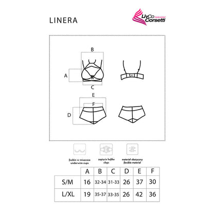 LIVCO CORSETTI FASHION - LINERA PER LA COLLEZIONE SENSES REGGISENO + SLIP NERO