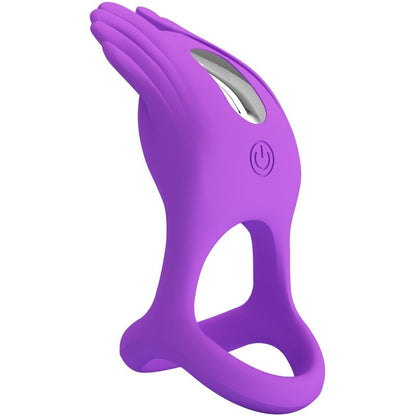 PRETTY LOVE - ANELLO PER PENE VIBRANTE 7 VIBRAZIONI IN SILICONE VIOLA