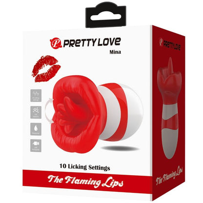 PRETTY LOVE - STIMOLATORE DELLA LINGUA MINA ROSSO CHIARO