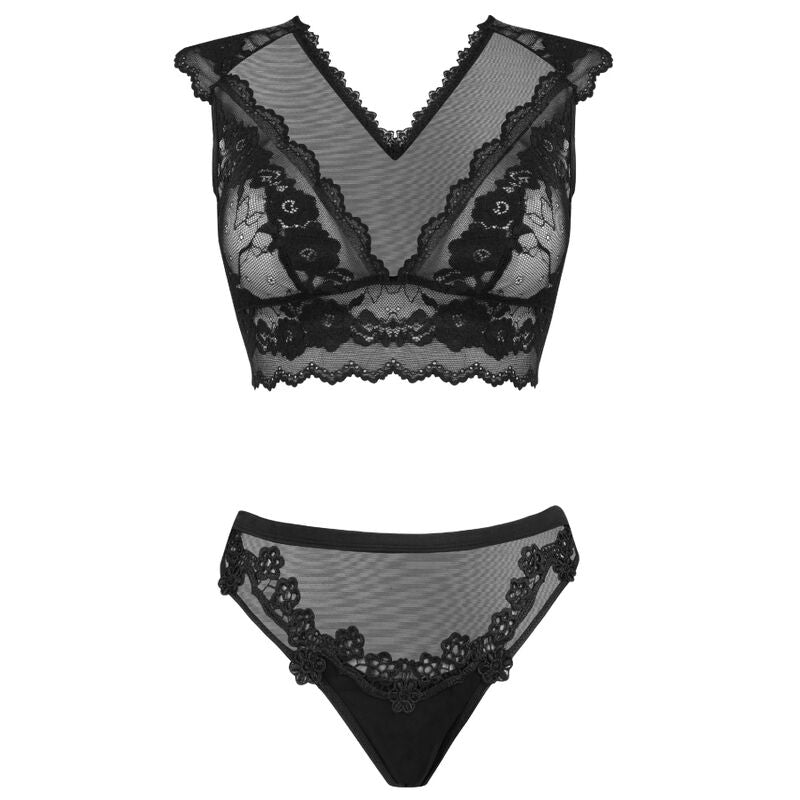 LIVCO CORSETTI FASHION - TIMOSAN LC 90631 REGGISENO + SLIP NERO