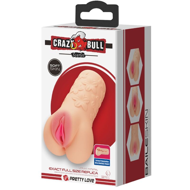 CRAZY BULL - MASTUBADOR A FORMA DI VAGINA SCARLATTO