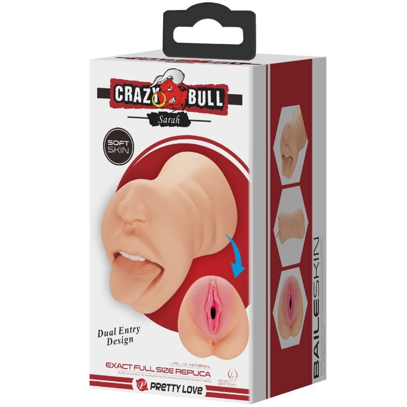 CRAZY BULL - MASTUBADOR A FORMA DI SARAH VAGINA DOPPIA ENTRATA