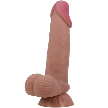 PRETTY LOVE - DILDO REALISTICO SERIE SLIDING SKIN CON VENTOSA SCORREVOLE IN PELLE MARRONE 19,4 CM