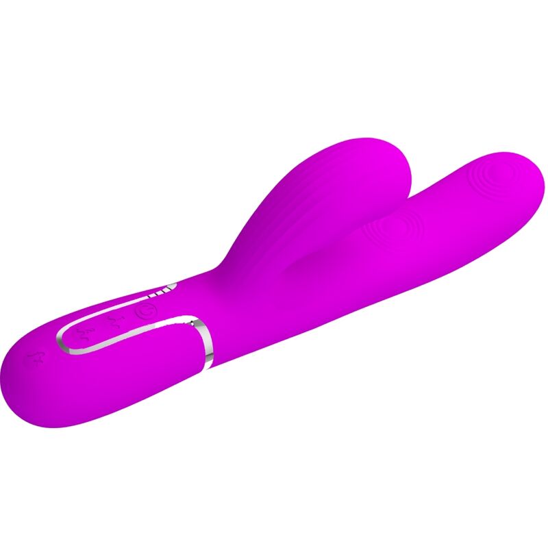 PRETTY LOVE - VIBRATORE MULTIFUNZIONE PERLITA 3 IN 1 G-SPOT VIOLA