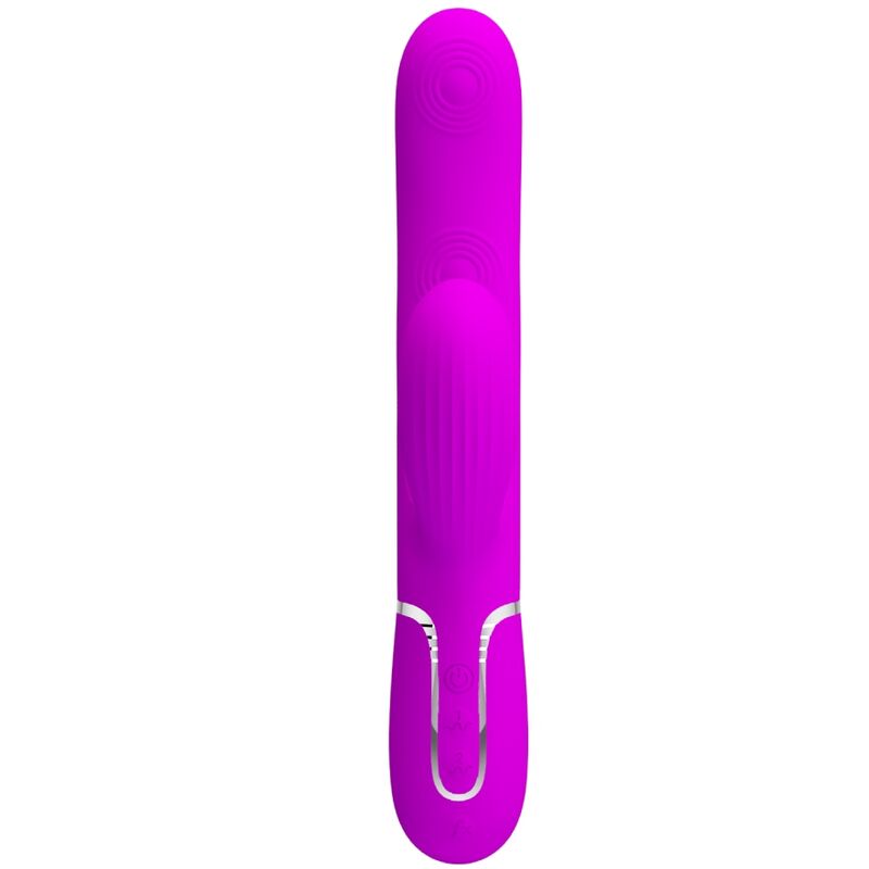 PRETTY LOVE - VIBRATORE MULTIFUNZIONE PERLITA 3 IN 1 G-SPOT VIOLA