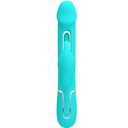 PRETTY LOVE - VIBRATORE DEJON RABBIT 3 IN 1 MULTIFUNZIONE VERDE ACQUA