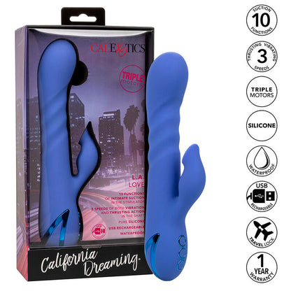 CALEXOTICS - LA LOVE VIBRATOR & SUCKER BLUE DI CALIFORNIA DREAMING