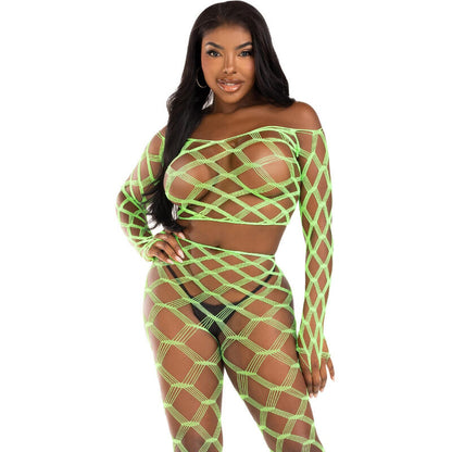 LEG AVENUE - TOP E LEGGINS HARDCORE VERDE