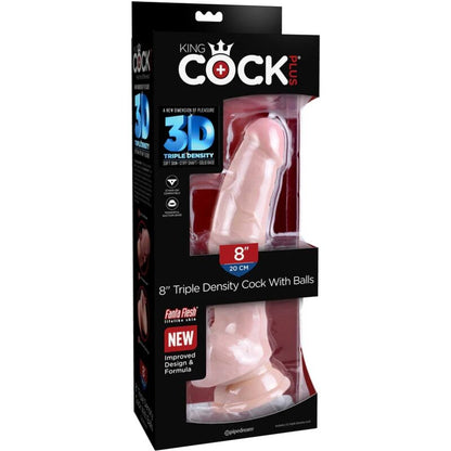 KING COCK - DILDO TRIPLA DENSIT 18.4 CM