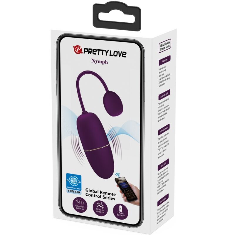 PRETTY LOVE - NINFA UOVO VIBRANTE APP CONTROLLATO LILA