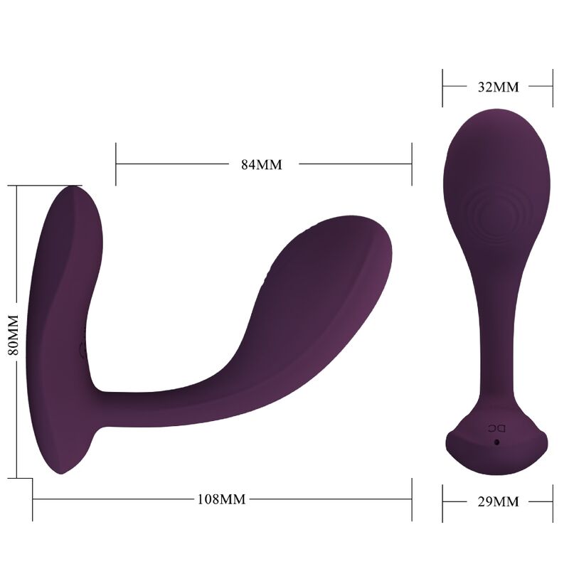 PRETTY LOVE - BAIRD G-SPOT 12 VIBRAZIONI RICARICABILE APP LILA