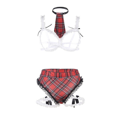 SUBBLIME - COSTUME SEXY SCUOLA CON REGGISENO S/M