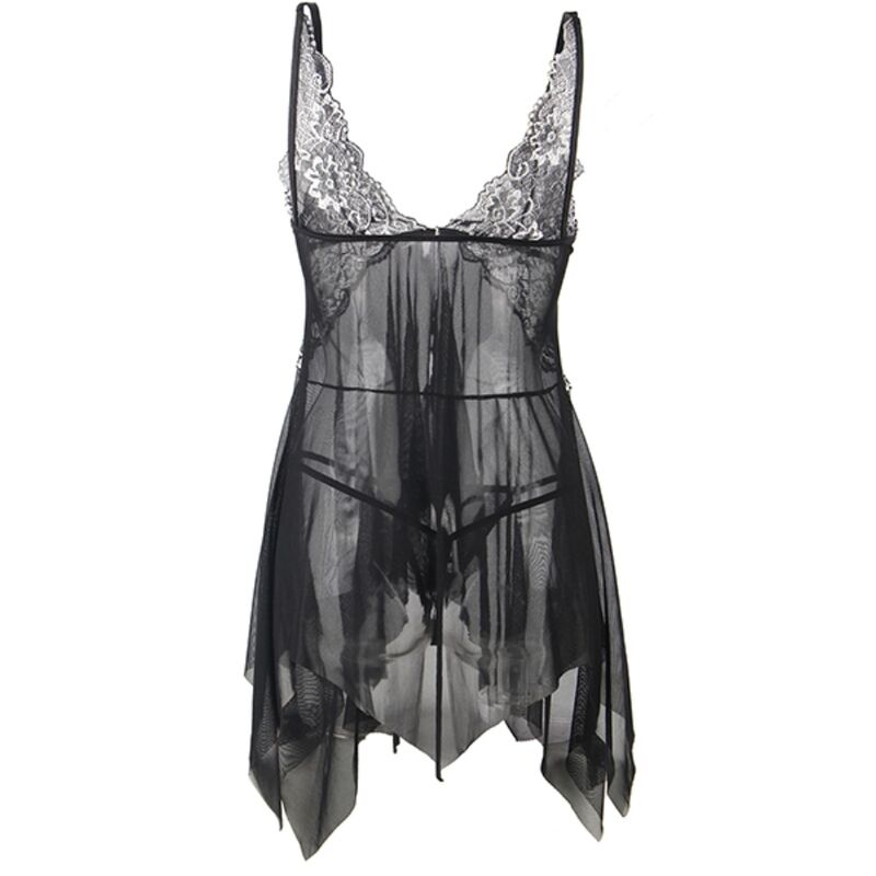 SUBBLIME - BABYDOLL IN TESSUTO TULLE PIZZO S/M