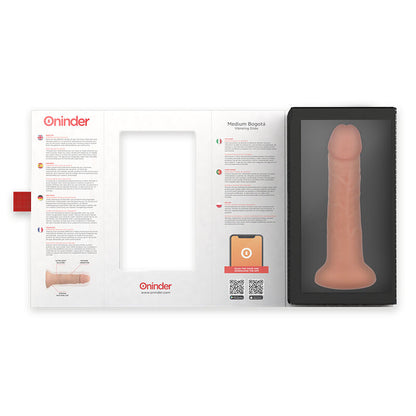 ONINDER - DILDO VIBRATORE MEDIO BOGOTÁ 9 VELOCITÀ NATURALE 20 CM -O- 4.2 CM - APP GRATUITA