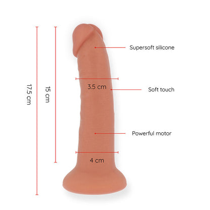 ONINDER - DILDO VIBRATORE PICCOLO BOGOTÁ 9 VELOCITÀ NATURALE 17.5 CM -O- 4 CM - APP GRATUITA