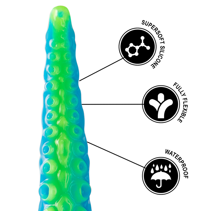 EPIC - DILDO FLUORESCENTE CON TENTACOLI SOTTILI DI SCYLLA TAGLIA PICCOLA