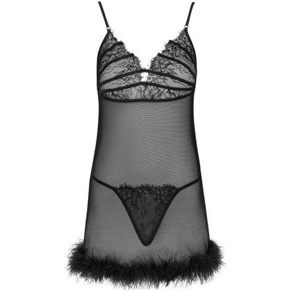 LIVCO CORSETTI FASHION - SET ZERUNAM BABYDOLL + PERIZOMA NERO