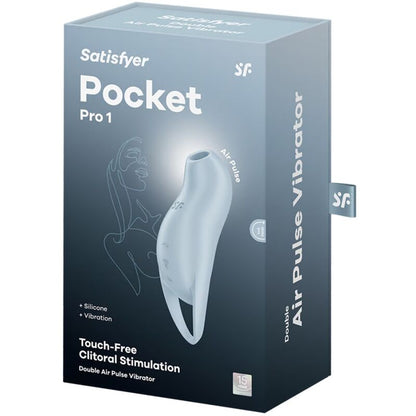 SATISFYER - POCKET PRO 1 STIMOLATORE CLITORIDE AZZURRO