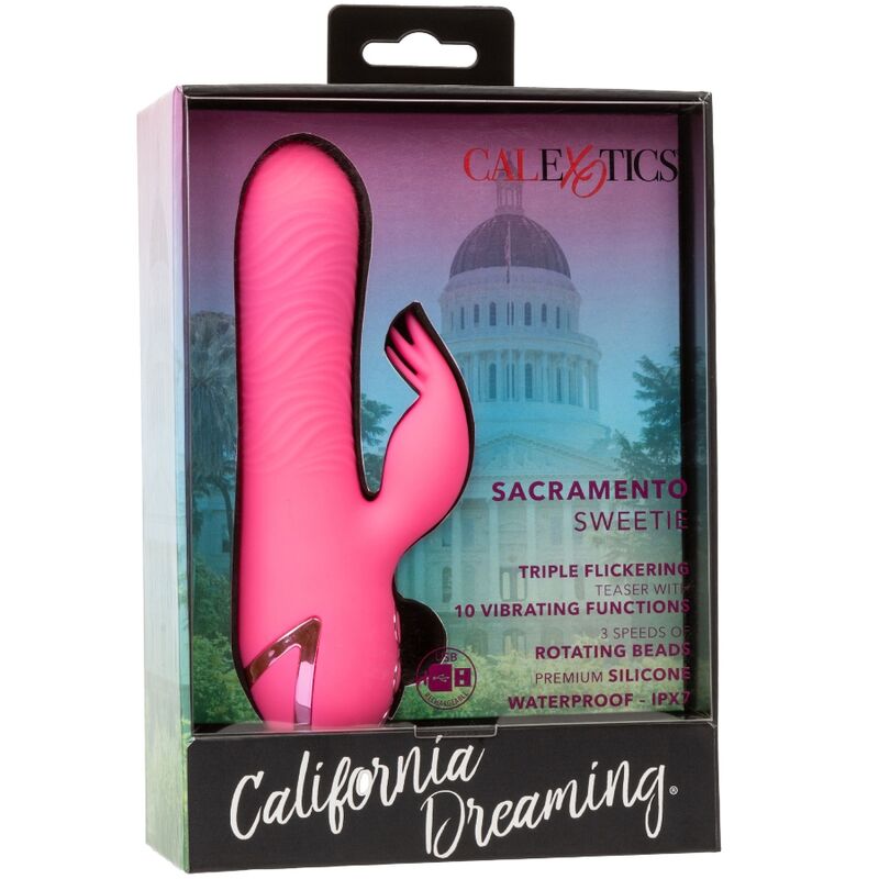 CALEXOTICS - SACRAMENTO SWEETIE VIBRATORE RABBIT PINK BY CALIFORNIA DREAMING