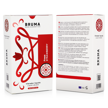 BRUMA - VIBRATORE LIQUIDO ULTRA SCORREVOLE FRAGOLA 15 ML