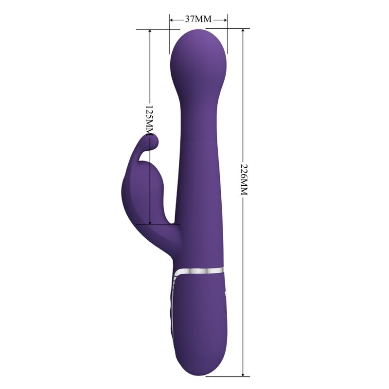 PRETTY LOVE - DEJON VIBRATORE RABBIT 3 IN 1 MULTIFUNZIONE VIOLA