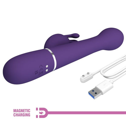 PRETTY LOVE - DEJON VIBRATORE RABBIT 3 IN 1 MULTIFUNZIONE VIOLA