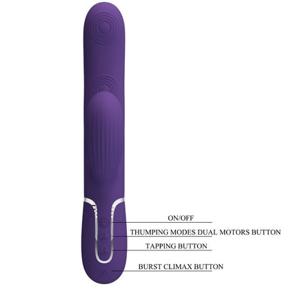 PRETTY LOVE - PERLITA VIBRATORE G-SPOT 3 IN 1 MULTIFUNZIONE VIOLA