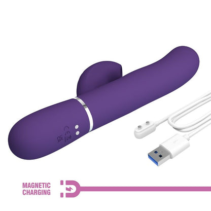 PRETTY LOVE - PERLITA VIBRATORE G-SPOT 3 IN 1 MULTIFUNZIONE VIOLA