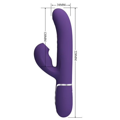 PRETTY LOVE - PERLITA VIBRATORE G-SPOT 3 IN 1 MULTIFUNZIONE VIOLA