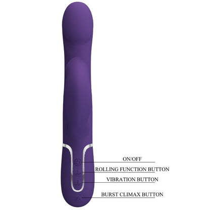 PRETTY LOVE - ZALIN PERLE VIBRATORE CONIGLIO 4 EN 1 VIOLA