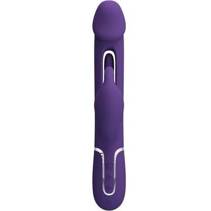 PRETTY LOVE - VIBRATORE MULTIFUNZIONE KAMPAS RABBIT 3 IN 1 CON LINGUA VIOLA