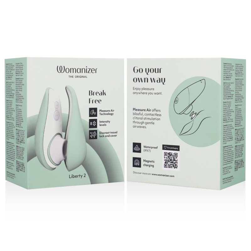 WOMANIZER - LIBERTY 2 STIMOLATORE CLITORIDE & VENTOSA VERDE CHIARO