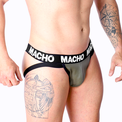 MACHO - MX27GR JOCK LEATHER GRIGIO BEIGE S