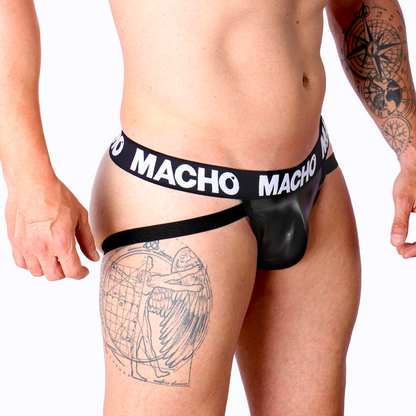 MACHO - MX25NC JOCK NERO PELLE S