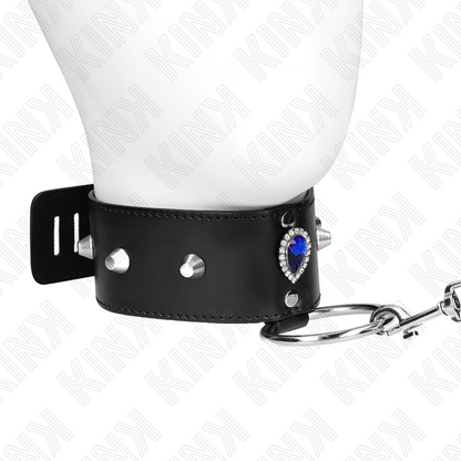 KINK - COLLANA 65 CM CON CINTURINO CON DIAMANTI BLU REGOLABILE 36-43 CM X 5 CM