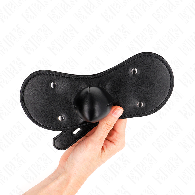 KINK - MASCHERA BOCCA BALL GAG CON SERRATURA REGOLABILE 42-60 CM