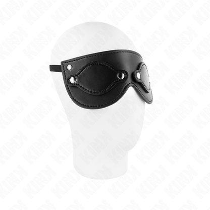 KINK - MASCHERA IN SIMILPELLE CON COPRI OCCHI RIMOVIBILI 22 x 9 CM