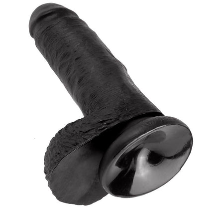 KING COCK - 7 DILDO NERO CON SFERE 17.8 CM