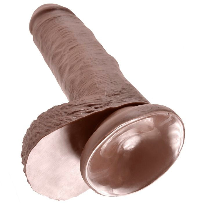 KING COCK - 7 DILDO MARRONE CON SFERE 17.8 CM