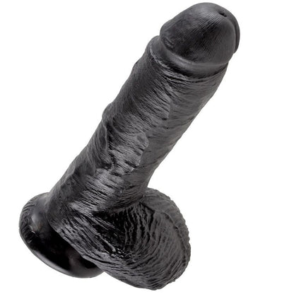 KING COCK - 8 DILDO NERO CON SFERE 20.3 CM