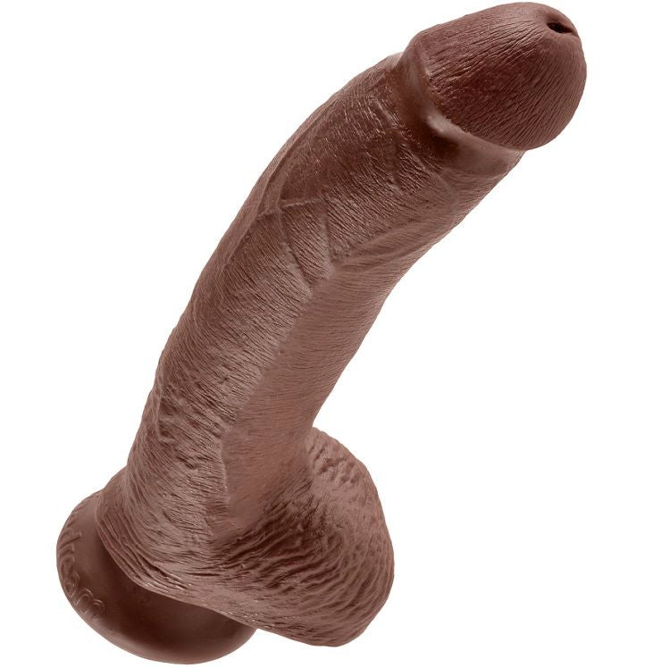 KING COCK - 9 DILDO MARRONE CON SFERE 22.9 CM