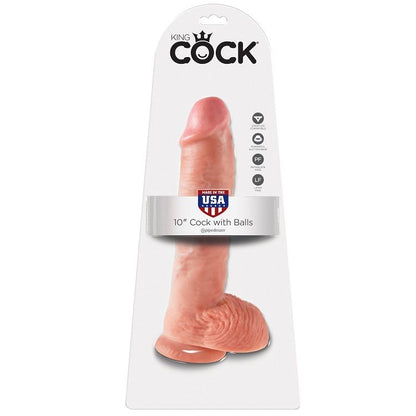 KING COCK - 10 DILDO FLESH CON SFERE 26.5 CM