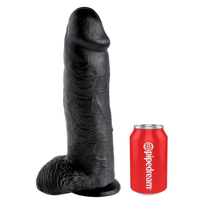 KING COCK - 12 DILDO NERO CON SFERE 30.48 CM