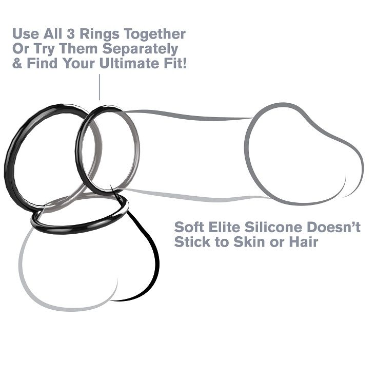 FANTASY C-RINGZ - SET 3 ANELLI STAMINA IN SILICONE