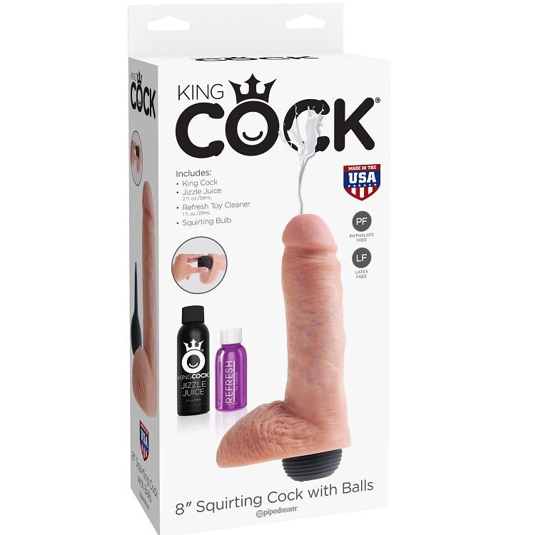 KING COCK - PENE EIACOLATORE NATURALE REALISTICO 20.32 CM