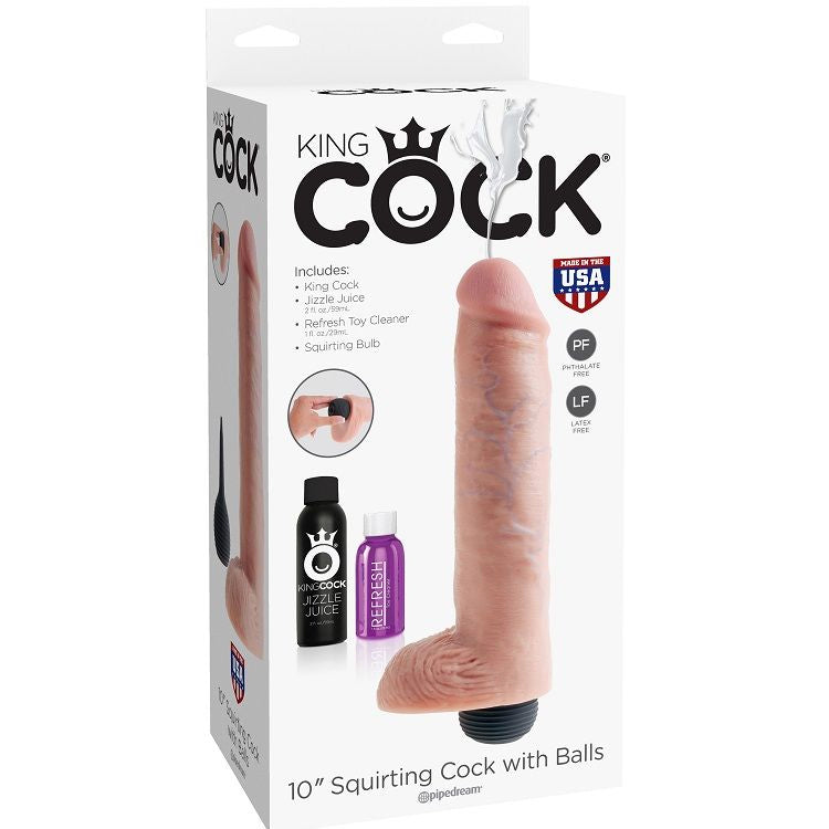 KING COCK - PENE EIACOLATORE NATURALE REALISTICO 25.40 CM