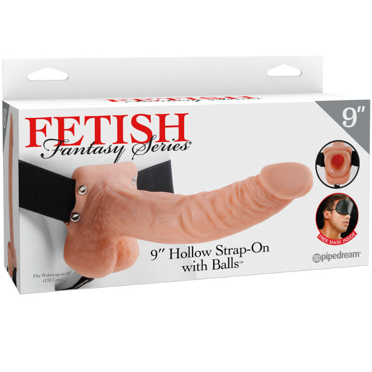 FETISH FANTASY SERIES - SERIES 9 HOLLOW STRAP-ON CON SFERE 22.9CM CARNE