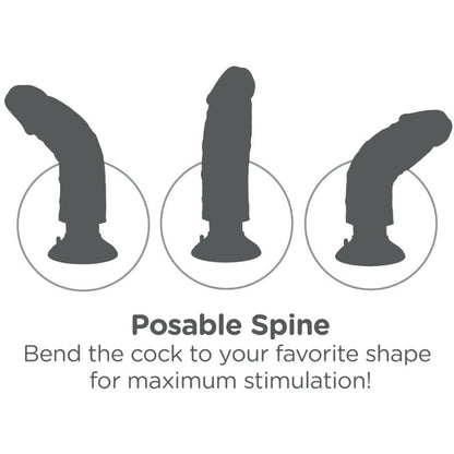 KING COCK - DILDO VIBRATORE 15.24 CM NATURALE