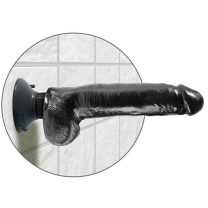 KING COCK - DILDO VIBRANTE CON TESTICOLI 23 CM NERO