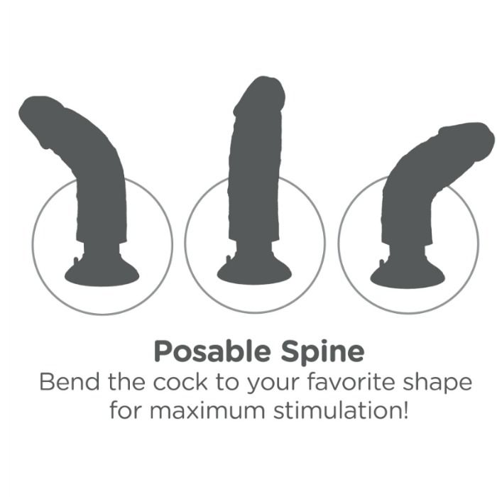 KING COCK - DILDO VIBRATORE CON TESTICOLI 23 CM NATURALE